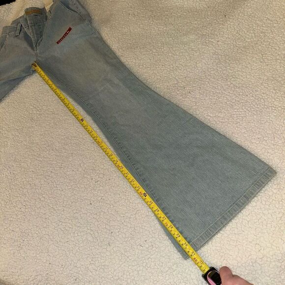 Tommy Jeans Juniors Light Wash Denim Flare Y2K Size 7 NWT - Picture 10 of 12